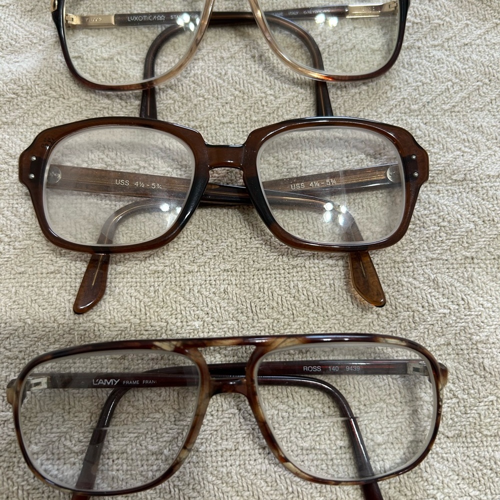 3 Vintage Brown Eyeglasses  for Men